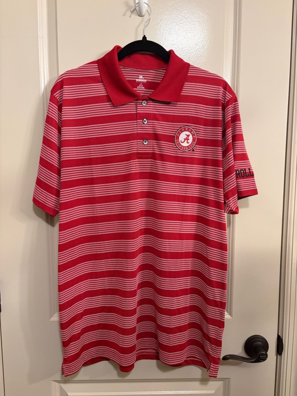 NWT Y2K Knights Apparel University of Alabama Crimson Roll Tide Polo Shirt